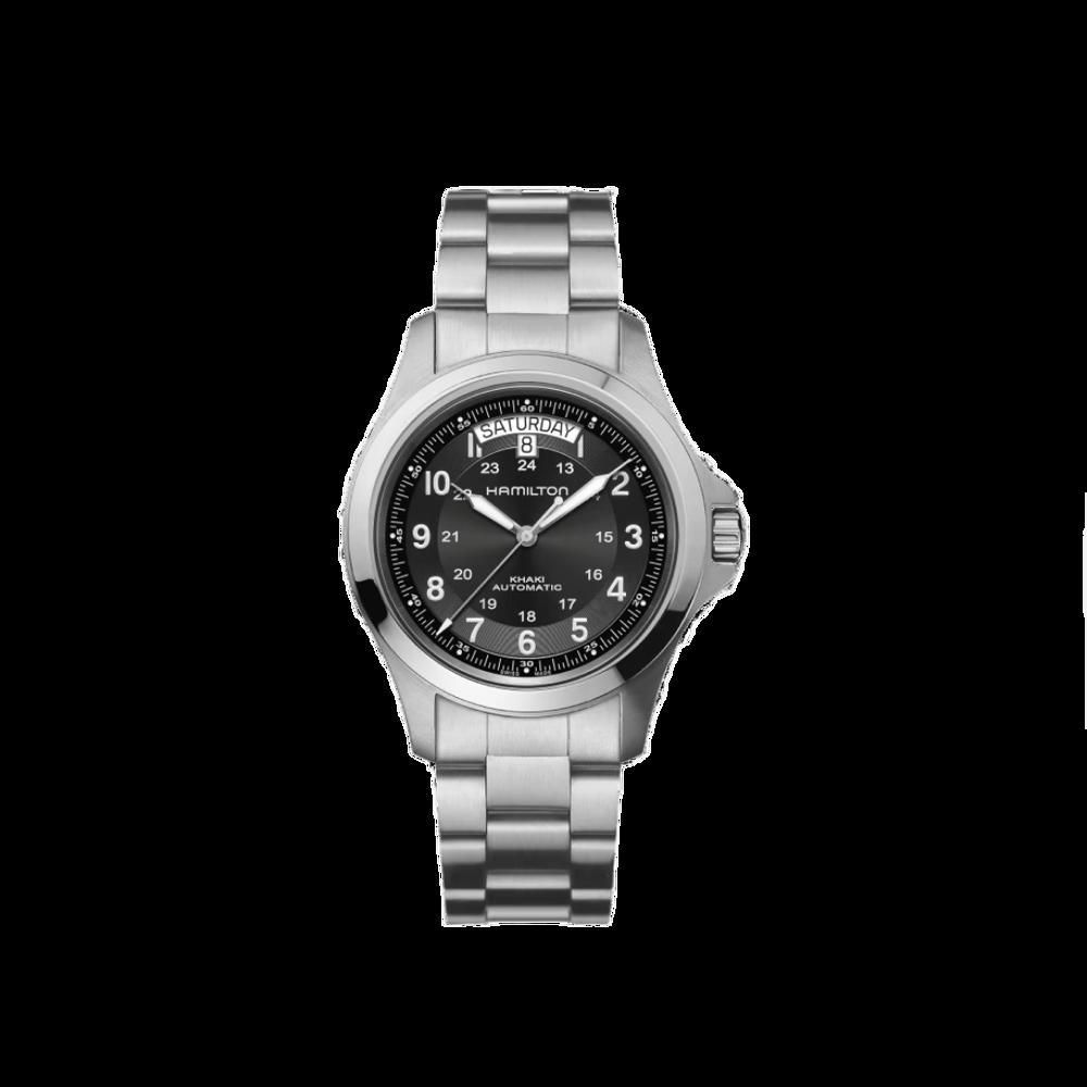 해밀턴 카키 필드 킹 오토 40mm 스테인리스 스틸 블랙