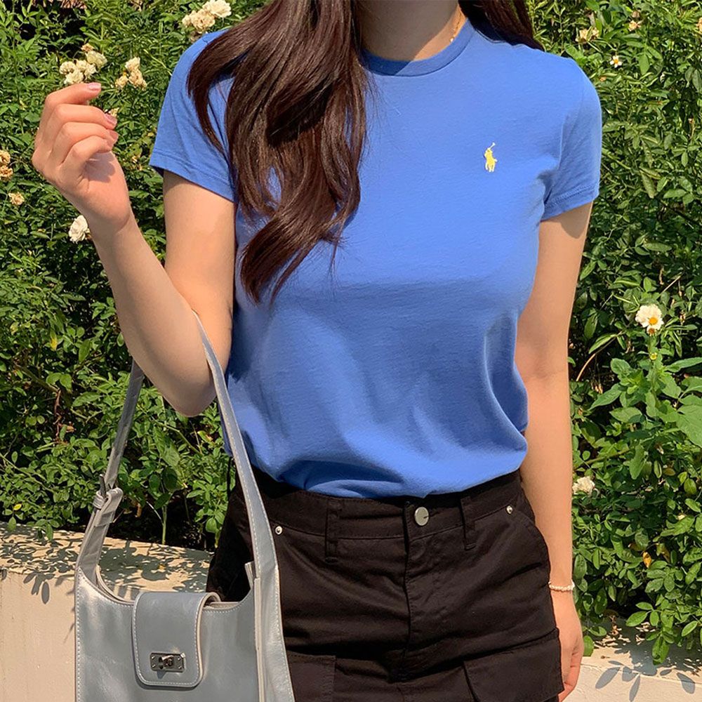 폴로 랄프로렌 코튼 크루넥 반팔 티셔츠 걸즈