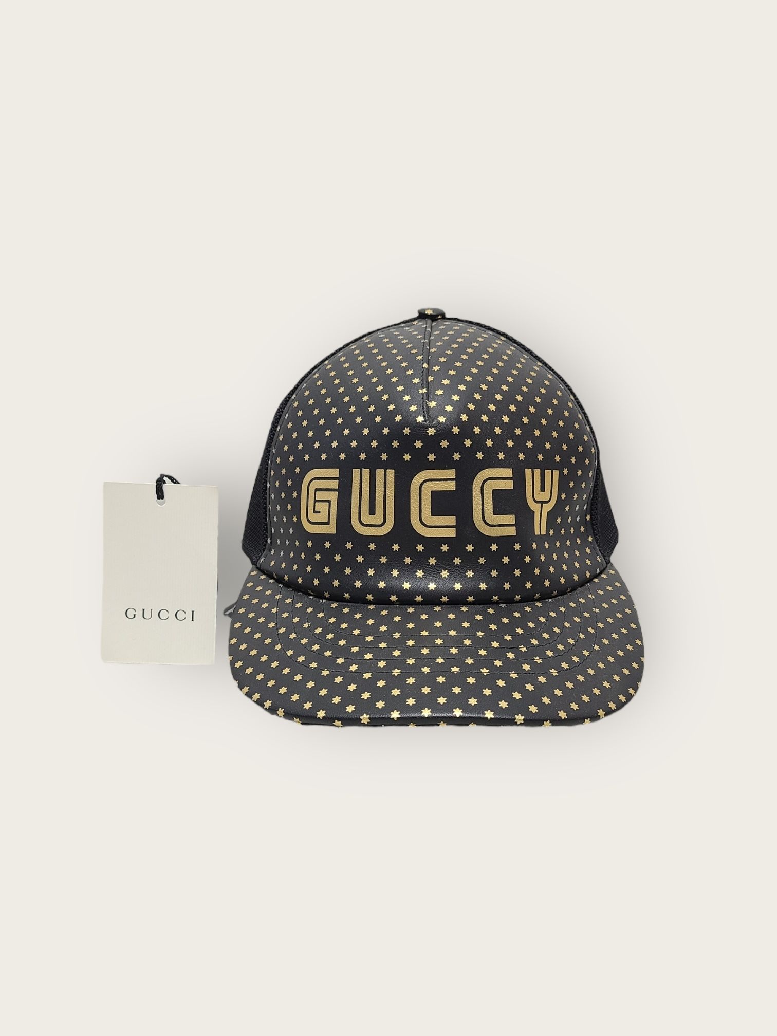 Gucci Black Star Lettering Logo Mesh Cap 57455737 | eBay display picture 3
