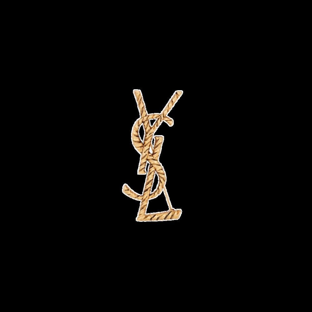 생로랑 오피움 YSL 트위스티드 브로치 메탈 골드