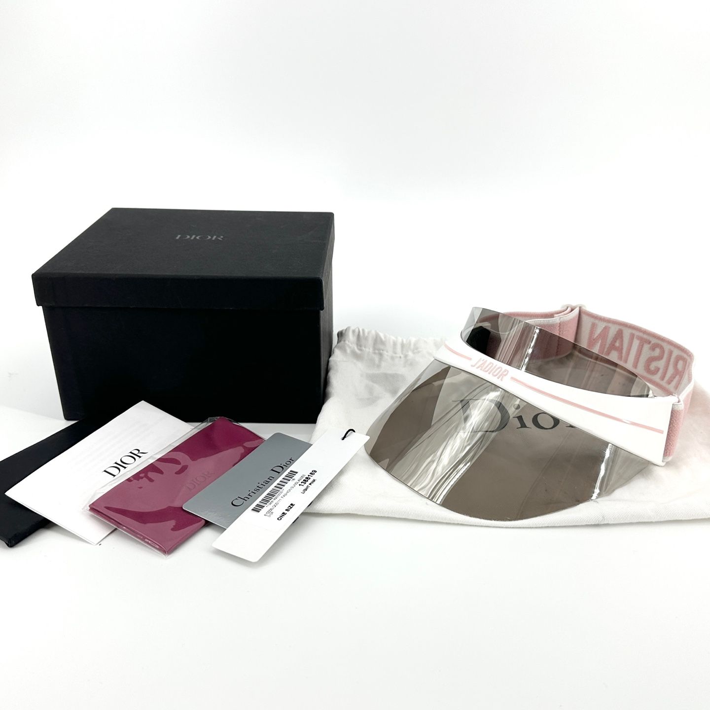 Dior visor with box and dustbag cleaning cloth Hat Dior Multicolour size One size International in Plastic  main image 2