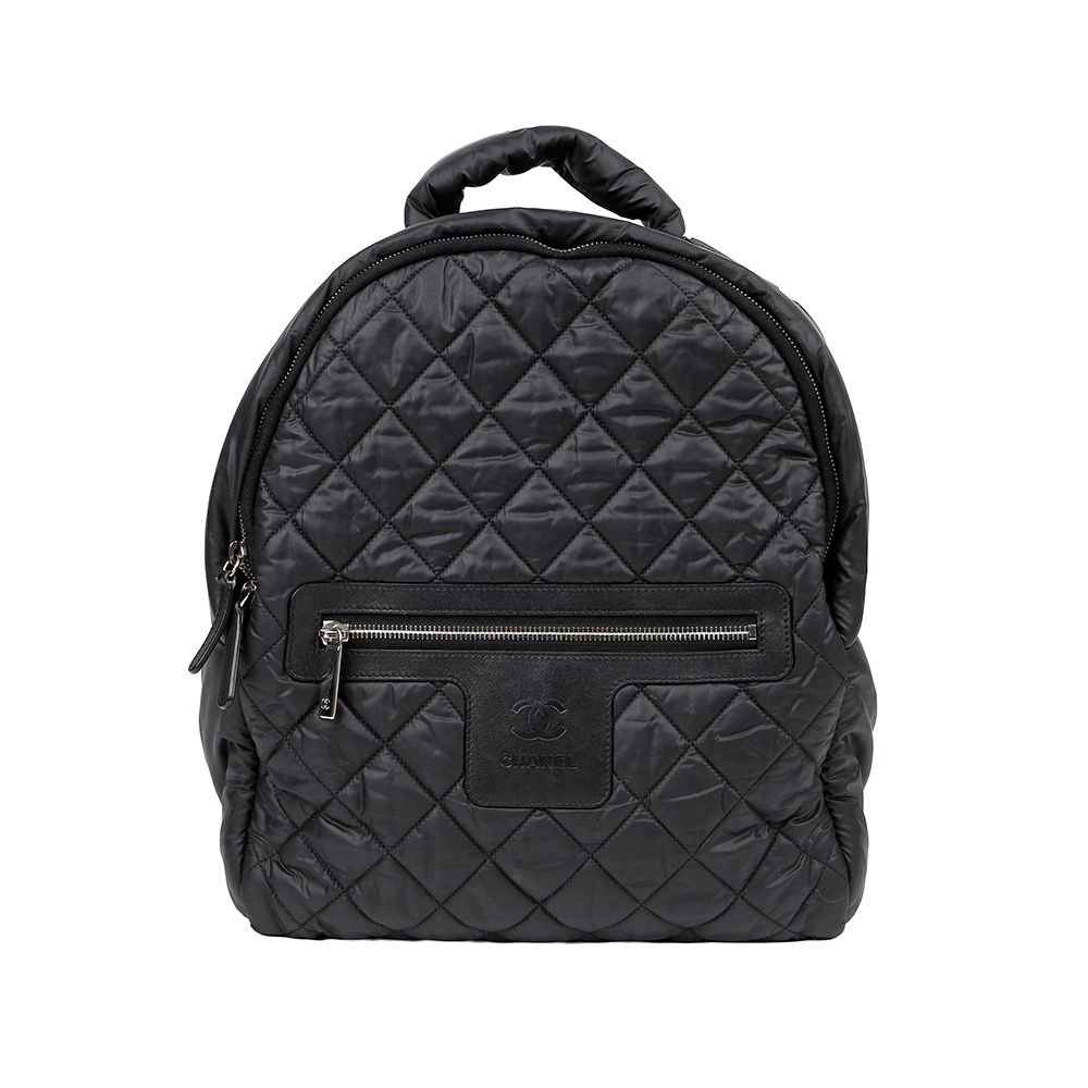 샤넬 중고 여성,가방,백팩 코코코쿤 럭색 나일론 가죽 블랙 은장 1009194