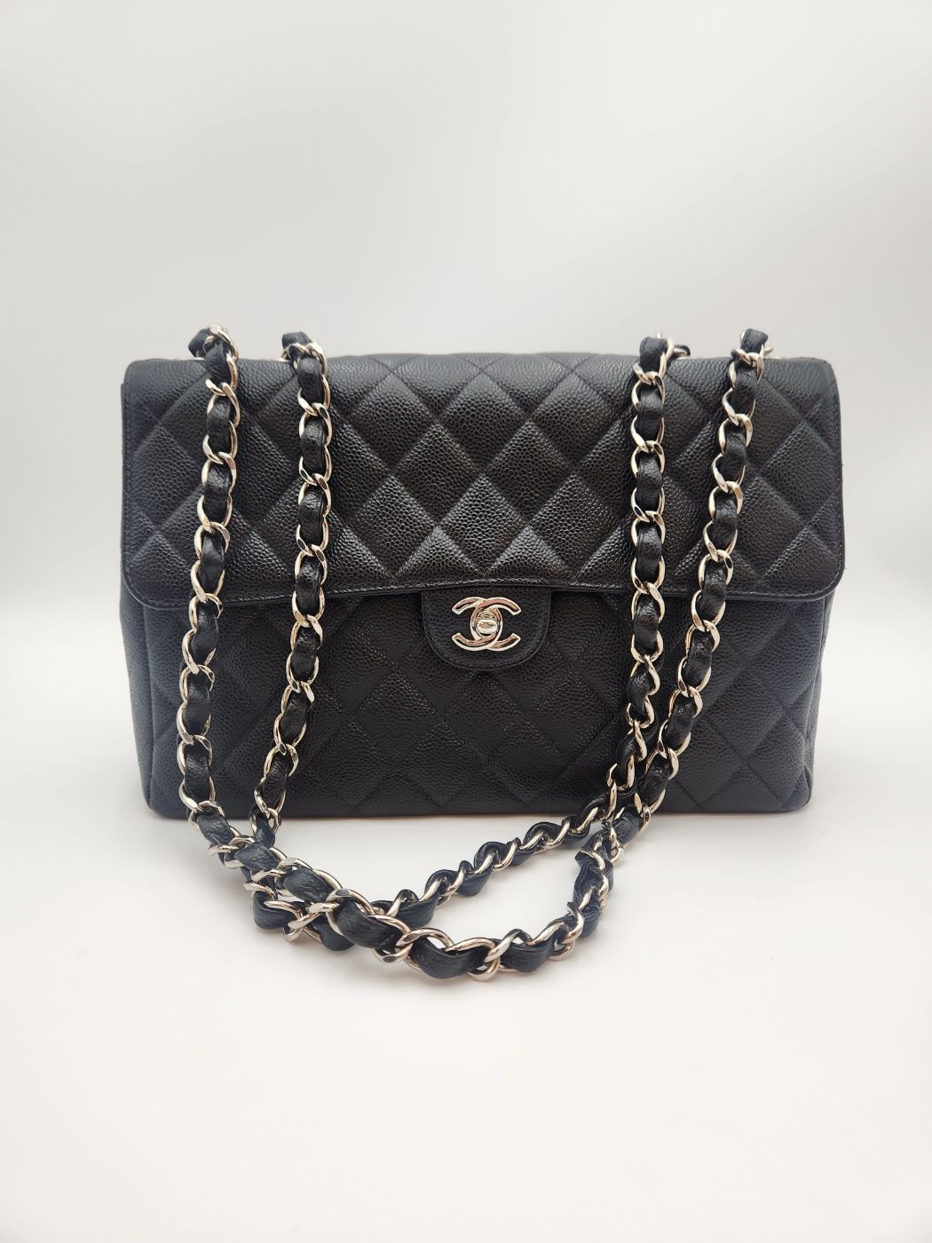 샤넬 샤넬 클래식 플랩백 캐비어 블랙 6번대 상태A