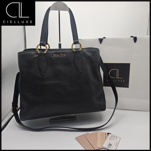 Miu Miu Vitello Caribe Two Way Bag 150541655 [P] | eBay