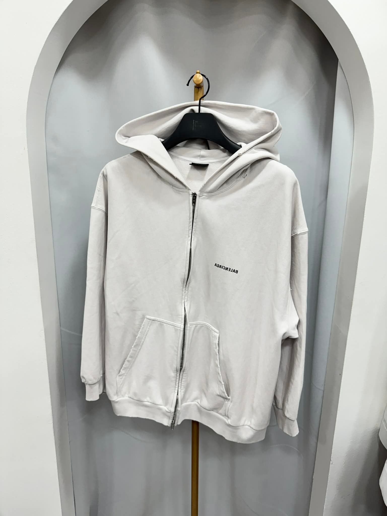 Balenciaga Department Store Edition Mirror Hoodie Zip-Up L 