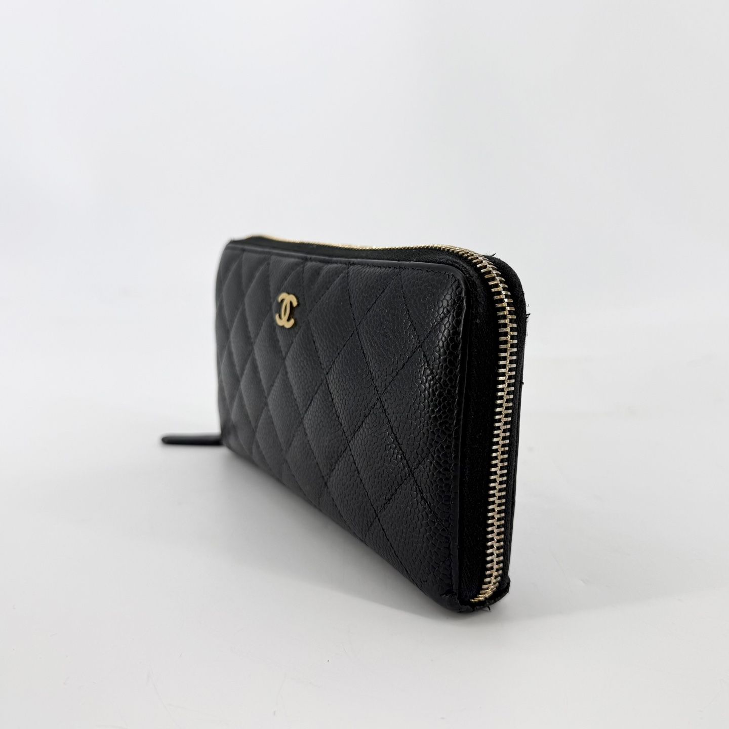 CHANEL Gold-Zip Long Wallet 156729171 [P] | eBay