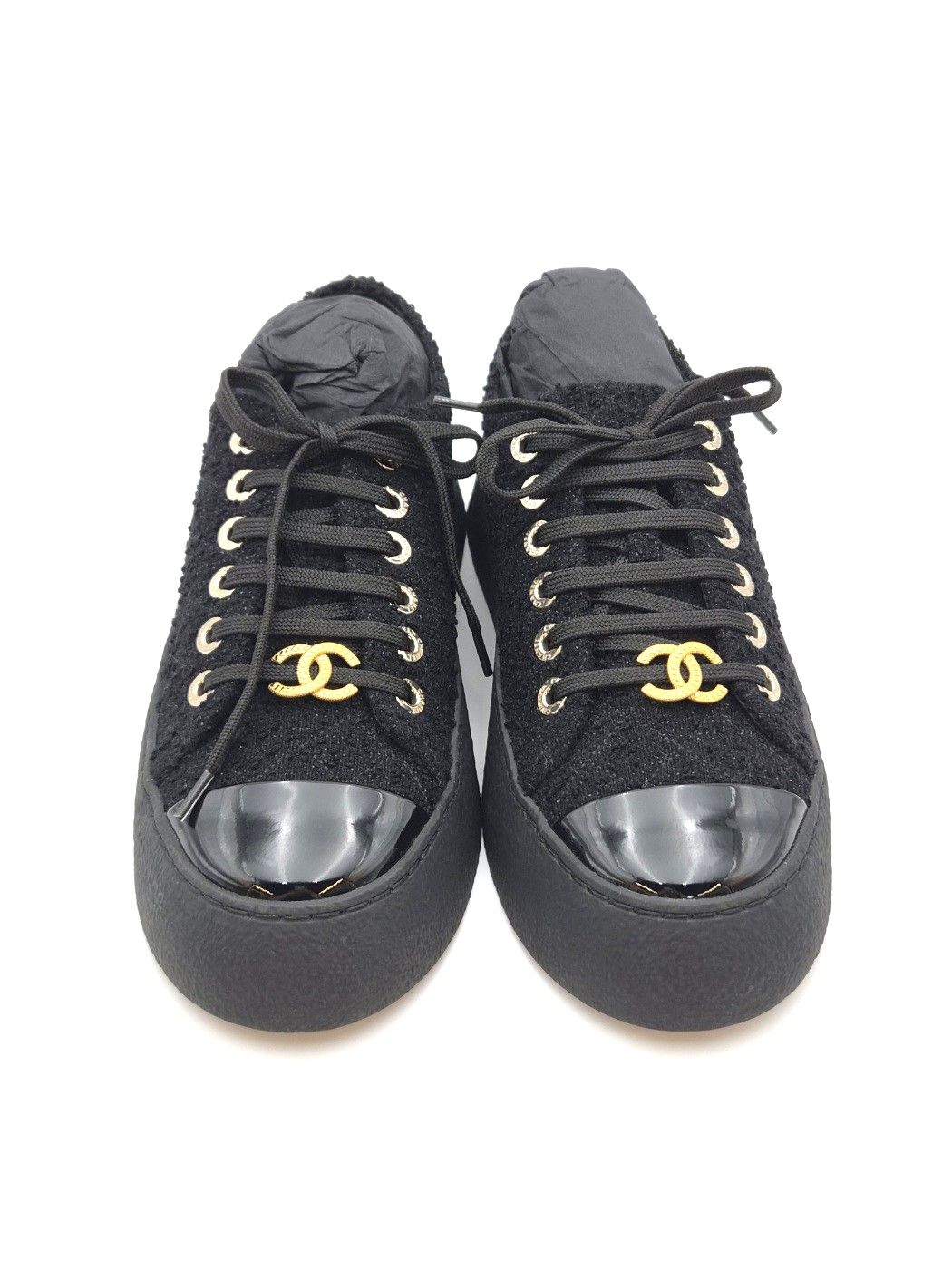 CHANEL Tweed Sneakers (G46620) Unused 156800329 [P] | eBay
