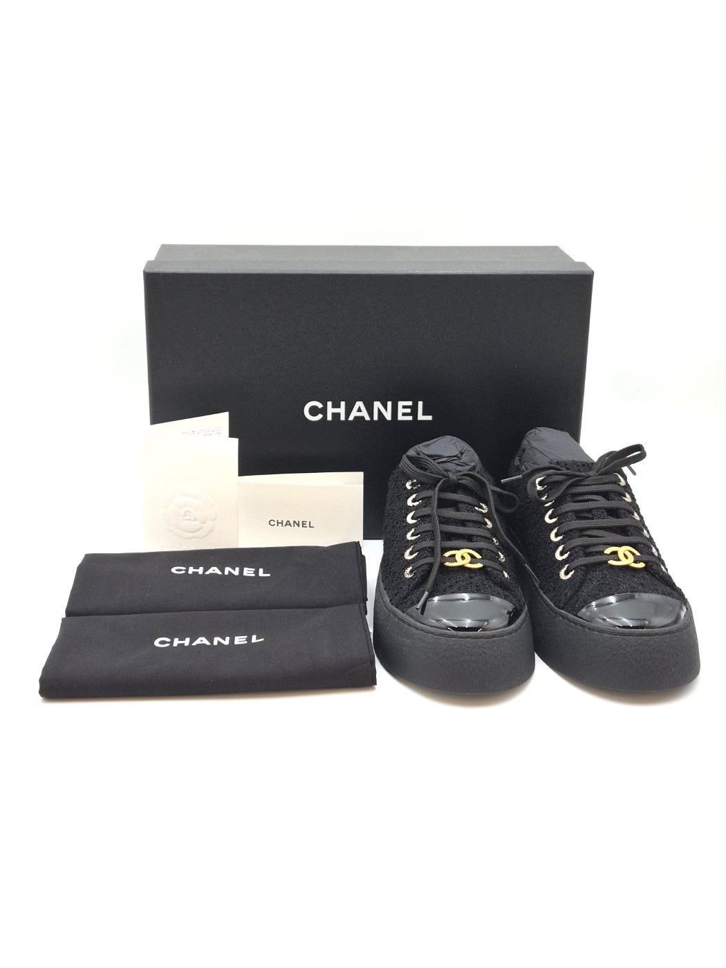 CHANEL Tweed Sneakers (G46620) Unused 156800329 [P] | eBay
